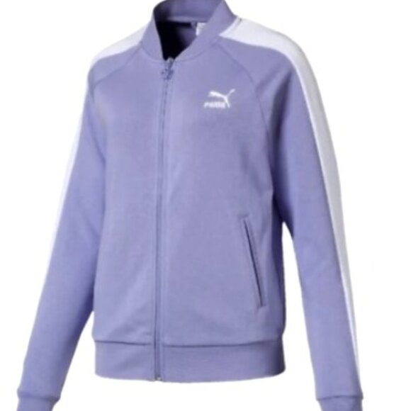 NWT Puma Track Jacket-Lavender with Whit Strip--XS--410 - Picture 1 of 9